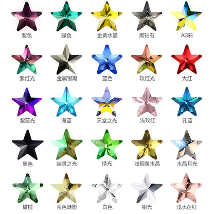Pentagonal star, high-top rhinestone, irregular rhinestone, rhinestone hot shear, hair accessories, shoes, suitcases, clothing, and accessories that do not fade, pointed bottom pentagonal rhinestones