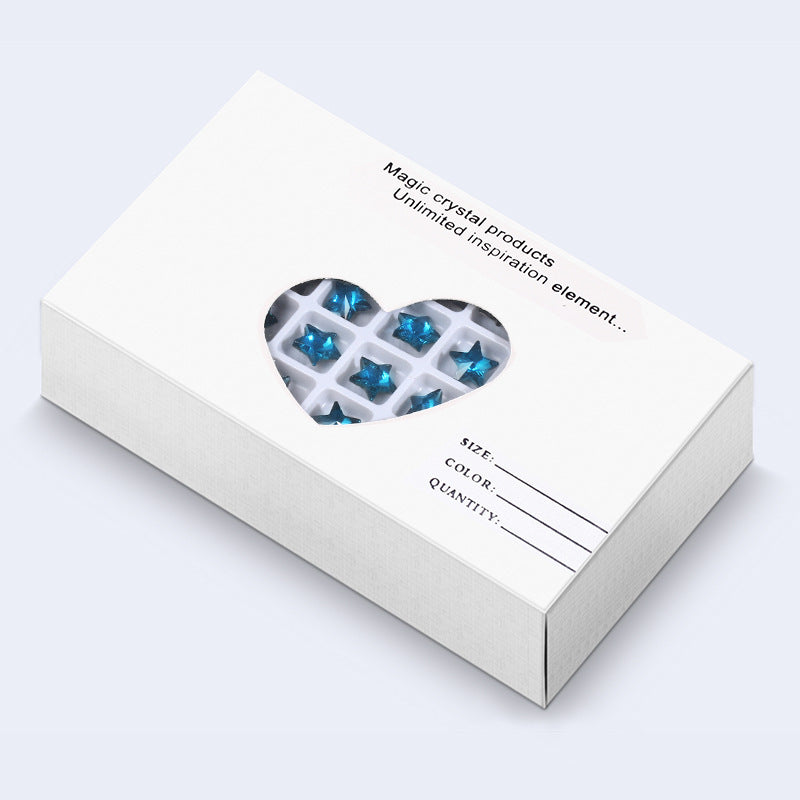 Pentagonal star, high-top rhinestone, irregular rhinestone, rhinestone hot shear, hair accessories, shoes, suitcases, clothing, and accessories that do not fade, pointed bottom pentagonal rhinestones
