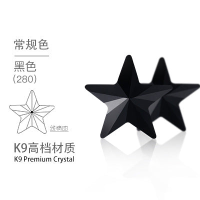 Pentagonal star, high-top rhinestone, irregular rhinestone, rhinestone hot shear, hair accessories, shoes, suitcases, clothing, and accessories that do not fade, pointed bottom pentagonal rhinestones
