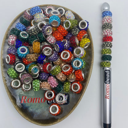 131. Rhinestone spacer beads - Romo bead