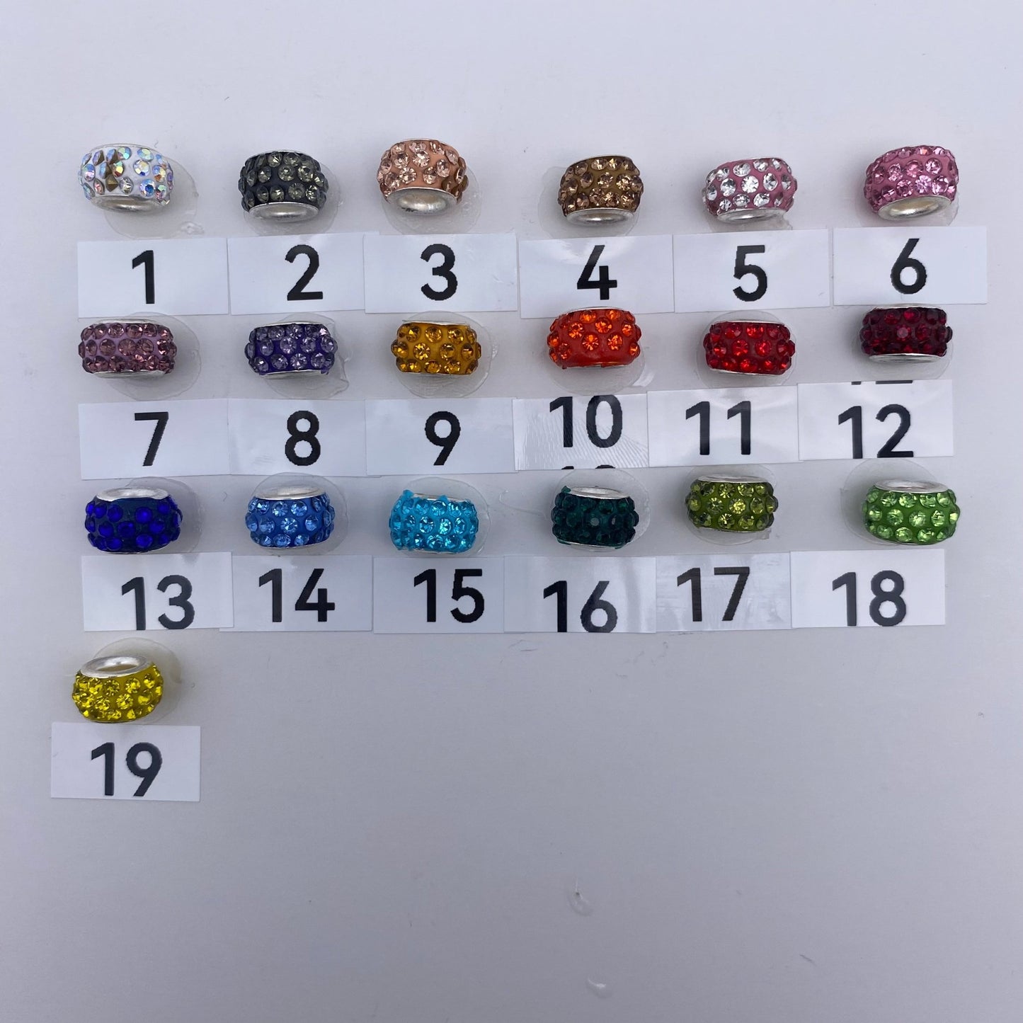 131. Rhinestone spacer beads - Romo bead