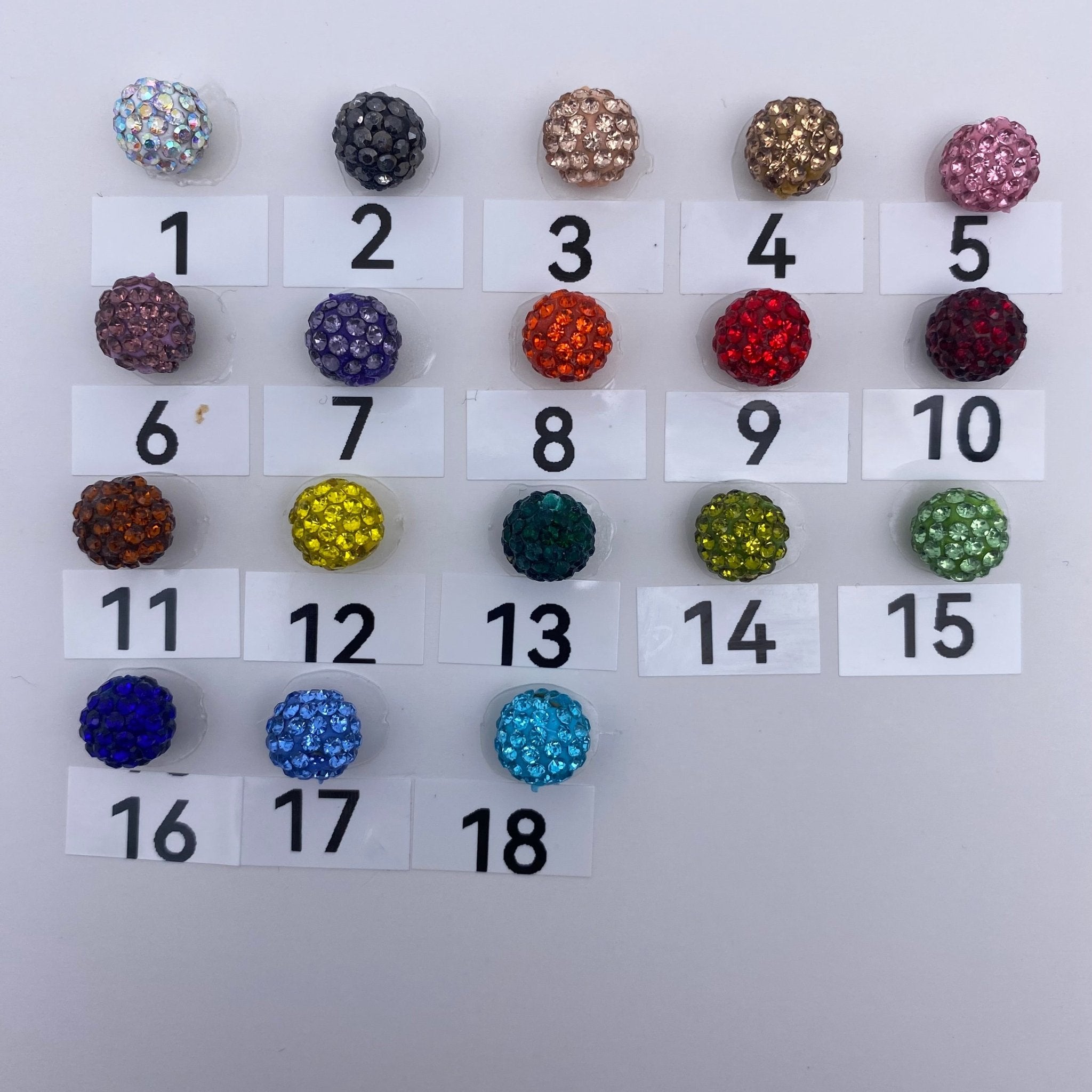 132. Rhinestone round beads 10mm - Romo bead