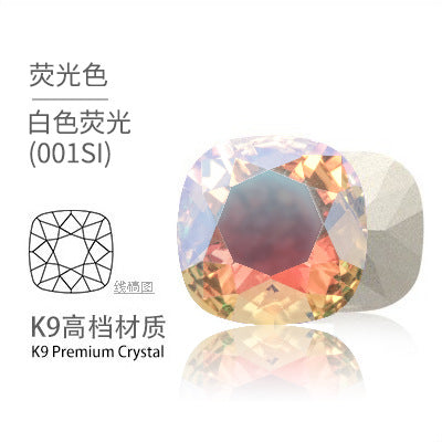 K9 pointed base fat square diamond special-shaped crystal diamond vacuum plated base wedding dress accessories accessories with fat square pointed bottom shaped diamond