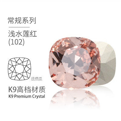 K9 pointed base fat square diamond special-shaped crystal diamond vacuum plated base wedding dress accessories accessories with fat square pointed bottom shaped diamond