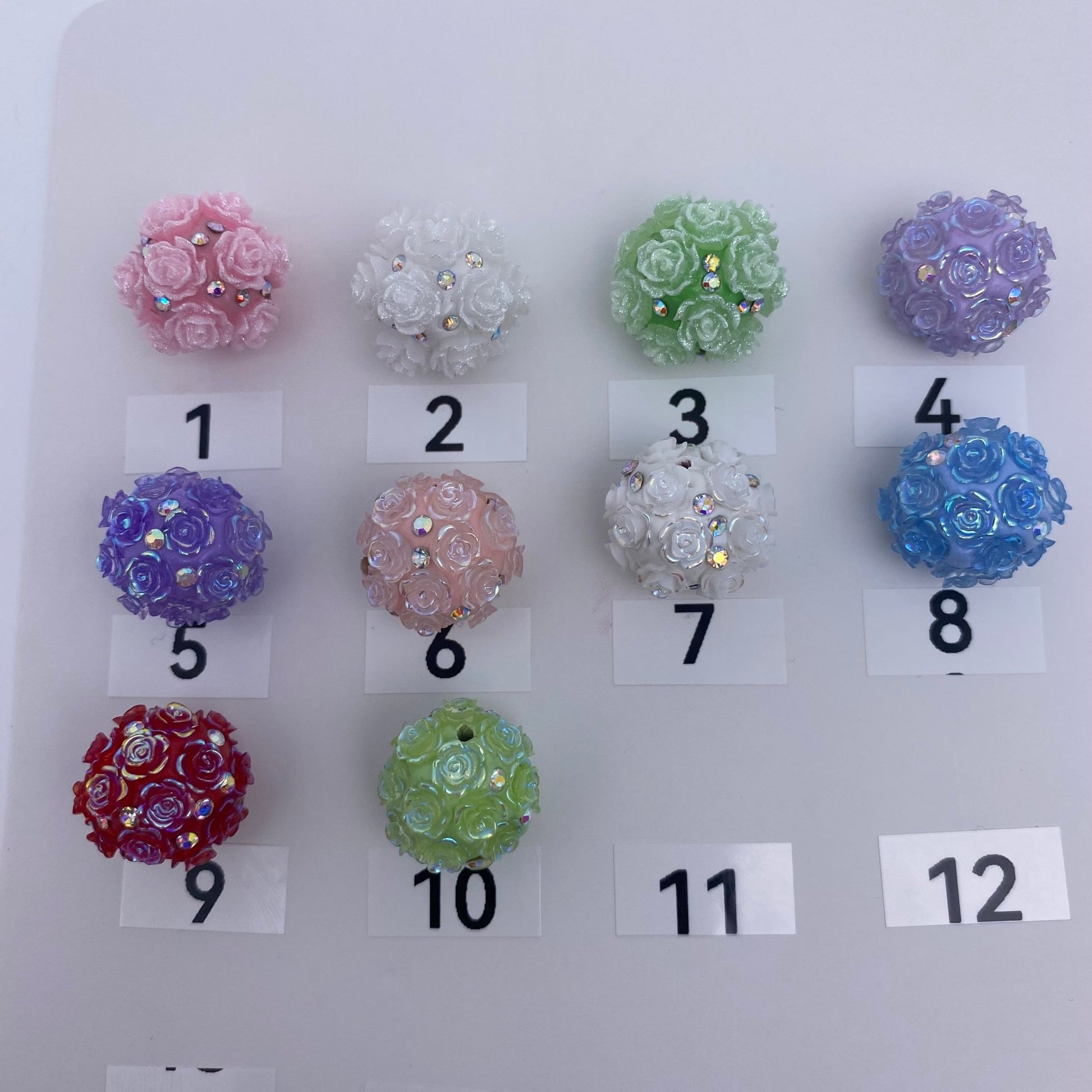 138. flower round fancy beads - Romo bead