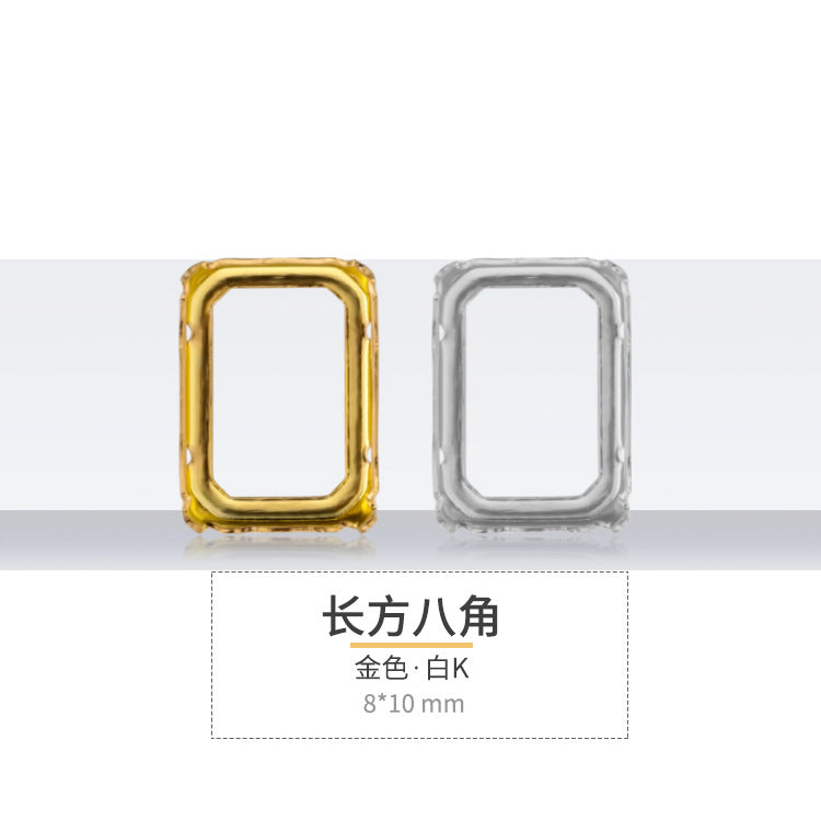 K9 diamond bottom support, hollow bottom support, white K gold hollow copper claw bottom support, hand sewing bottom support, clothing, shoes, bags, accessories