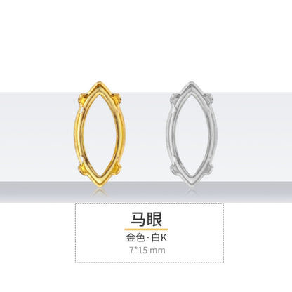 K9 diamond bottom support, hollow bottom support, white K gold hollow copper claw bottom support, hand sewing bottom support, clothing, shoes, bags, accessories