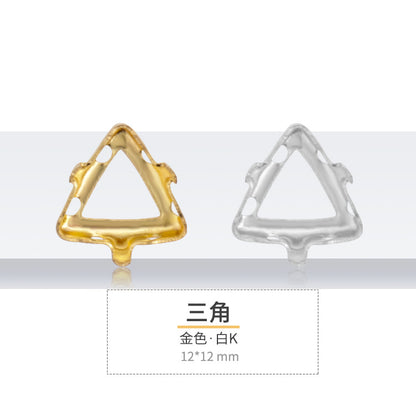 K9 diamond bottom support, hollow bottom support, white K gold hollow copper claw bottom support, hand sewing bottom support, clothing, shoes, bags, accessories