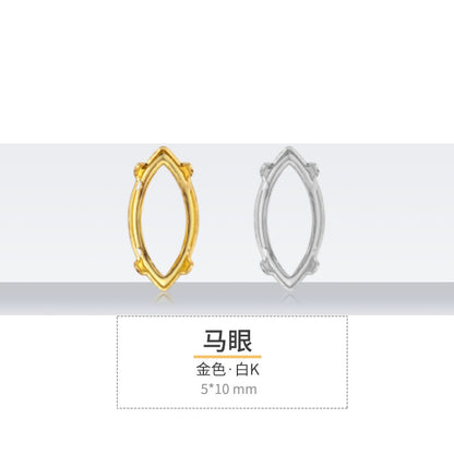 K9 diamond bottom support, hollow bottom support, white K gold hollow copper claw bottom support, hand sewing bottom support, clothing, shoes, bags, accessories
