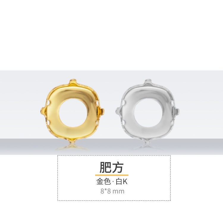 K9 diamond bottom support, hollow bottom support, white K gold hollow copper claw bottom support, hand sewing bottom support, clothing, shoes, bags, accessories