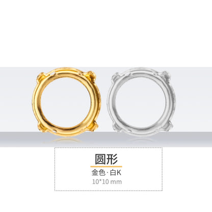 K9 diamond bottom support, hollow bottom support, white K gold hollow copper claw bottom support, hand sewing bottom support, clothing, shoes, bags, accessories