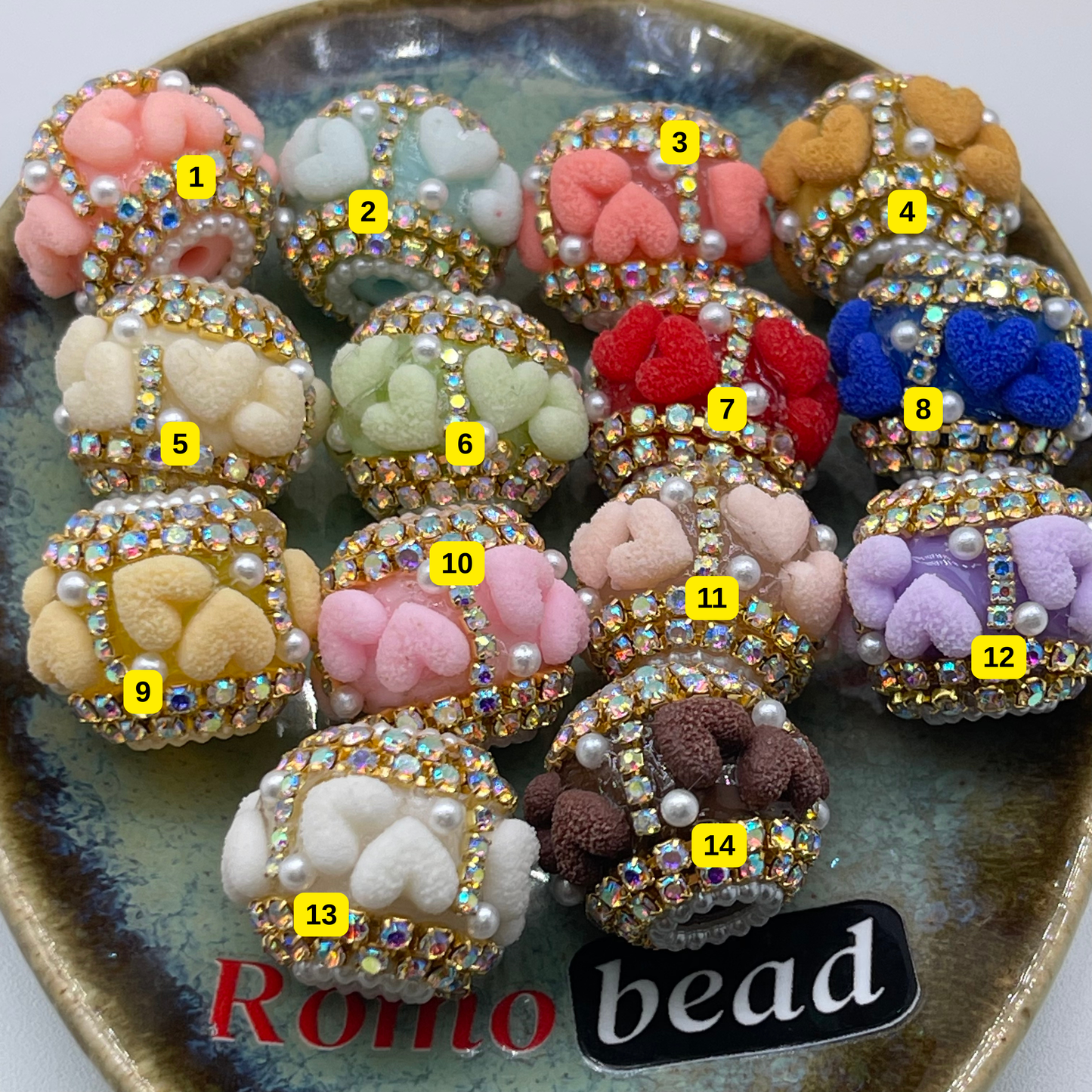 [2] Fancy Round Beads for DIY Pen - KeyChain Phone Chain Crafty Accessories