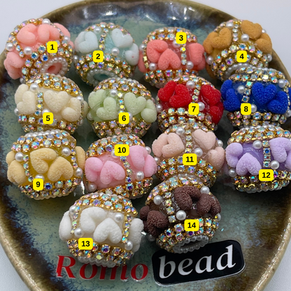 [2] Fancy Round Beads for DIY Pen - KeyChain Phone Chain Crafty Accessories