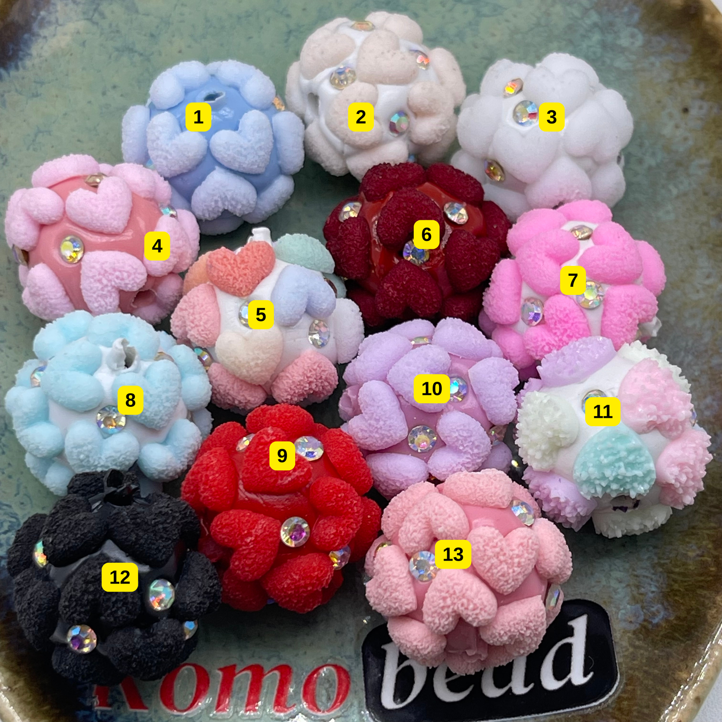 [2] Fancy Round Beads for DIY Pen - KeyChain Phone Chain Crafty Accessories