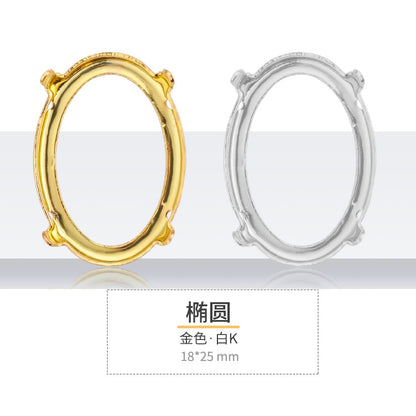 K9 diamond bottom support, hollow bottom support, white K gold hollow copper claw bottom support, hand sewing bottom support, clothing, shoes, bags, accessories