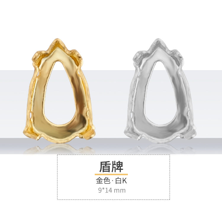 K9 diamond bottom support, hollow bottom support, white K gold hollow copper claw bottom support, hand sewing bottom support, clothing, shoes, bags, accessories