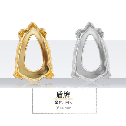 K9 diamond bottom support, hollow bottom support, white K gold hollow copper claw bottom support, hand sewing bottom support, clothing, shoes, bags, accessories