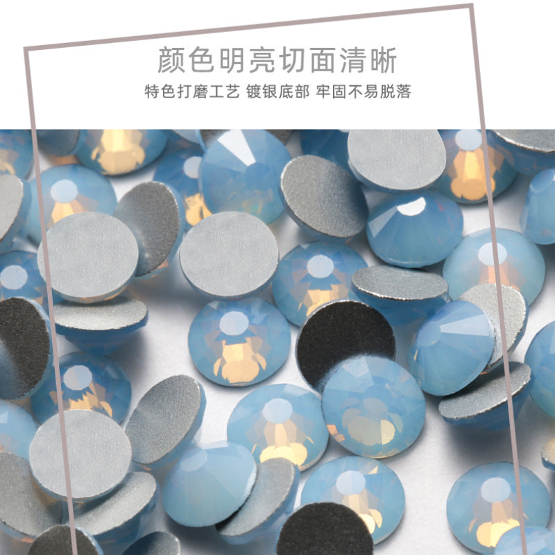 Protein flat-bottom water rhinestone, Guomao A diamond, crystal glue-free diamond collar DIY, clothing accessories, nail art, round flat diamond