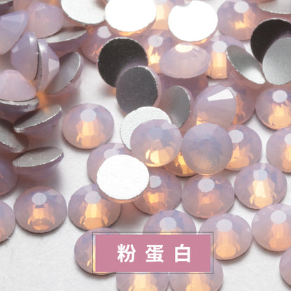 Protein flat-bottom water rhinestone, Guomao A diamond, crystal glue-free diamond collar DIY, clothing accessories, nail art, round flat diamond