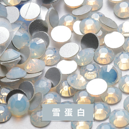 Protein flat-bottom water rhinestone, Guomao A diamond, crystal glue-free diamond collar DIY, clothing accessories, nail art, round flat diamond