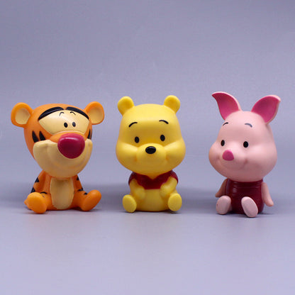 vinyl Pooh the Bear, little tiger, Pijie pig cake decoration, Q version ornaments, home ornaments, car dolls