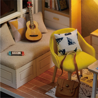 Smart Fun House Mini DIY Cottage Sunshine Study Handmade Assembly Wooden Building Model Girls' Day Creative Gifts