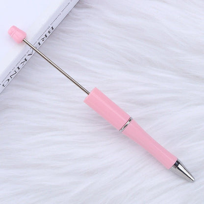 153F. Beadable DIY pink and purple gliter pen - Romo bead