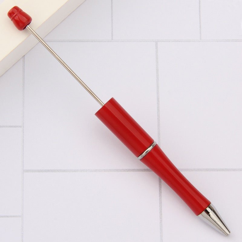153G. Beadable DIY Red and orange gliter pen - Romo bead
