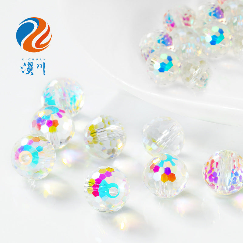 Factory direct sales of crystal, glass disco balls, DIY jewelry accessories, bracelets, beads, glass flat beads, wholesale