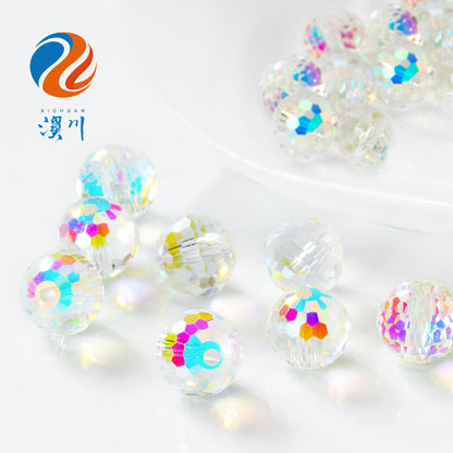 Factory direct sales of crystal, glass disco balls, DIY jewelry accessories, bracelets, beads, glass flat beads, wholesale