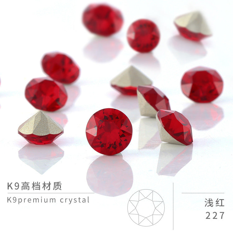 Multi-Faceted Round Pointed Bottom Diamond Rhinestones - Nail Art Clothing Accessories