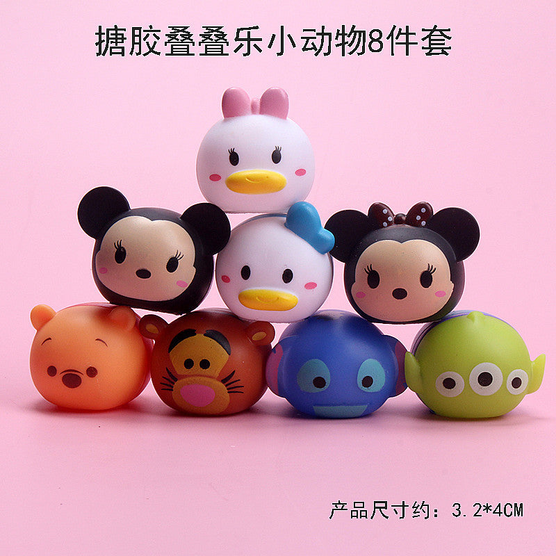 Enamel Jenga Critter Set 8 Pieces Cartoon Critter 8 Pieces Mickey Stizi Cake Ornament