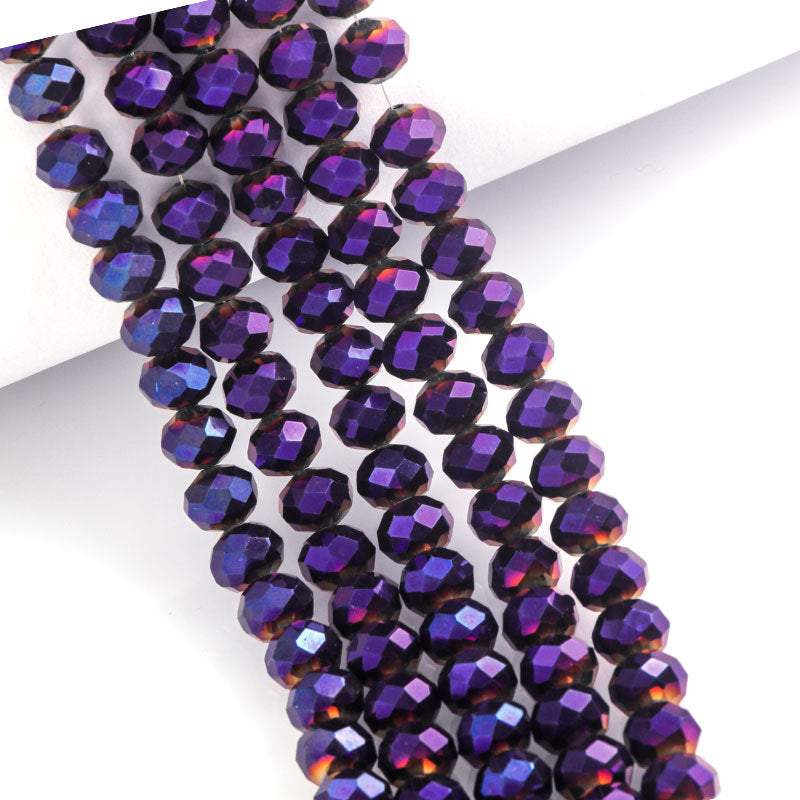 Glass Flat Beads Through-Hole - Electroplating DIY Handmade Clothing Headwear Mobile Phone Lanyard