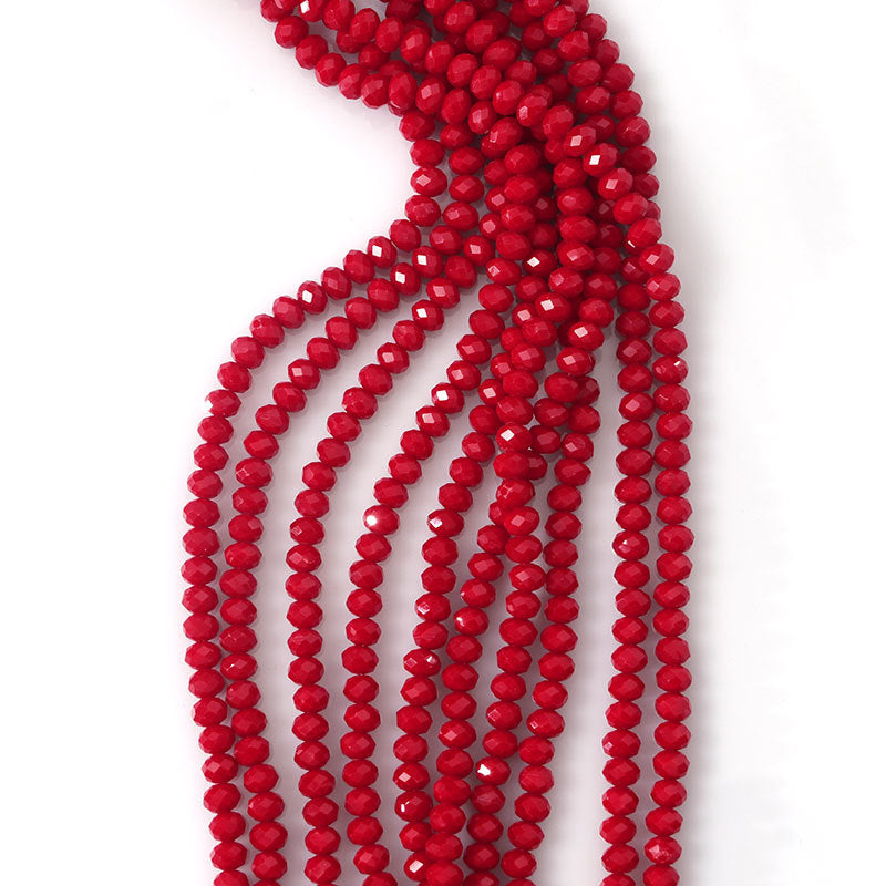 Glass Crystal Beads Loose Beads - Wheel Faceted Bracelets Necklace Accessories Crystal Flat Beads