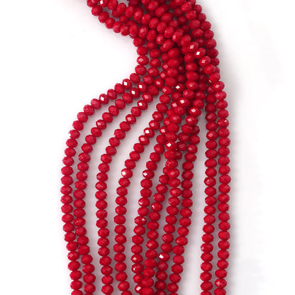 Glass Crystal Beads Loose Beads - Wheel Faceted Bracelets Necklace Accessories Crystal Flat Beads