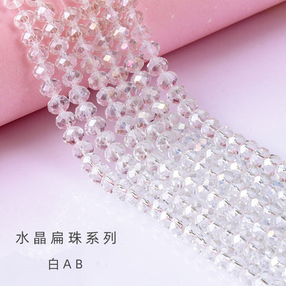 Glass Crystal Beads Loose Beads - Wheel Faceted Bracelets Necklace Accessories Crystal Flat Beads