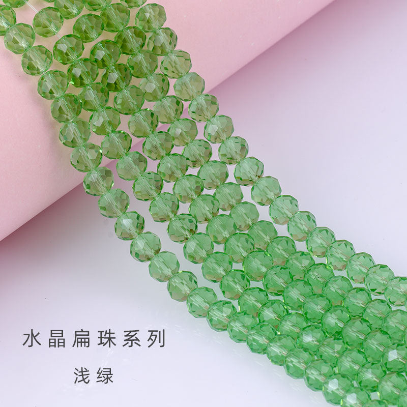 Glass Crystal Beads Loose Beads - Wheel Faceted Bracelets Necklace Accessories Crystal Flat Beads