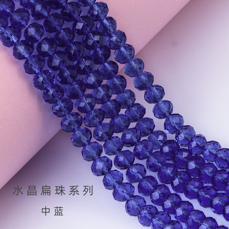Glass Crystal Beads Loose Beads - Wheel Faceted Bracelets Necklace Accessories Crystal Flat Beads