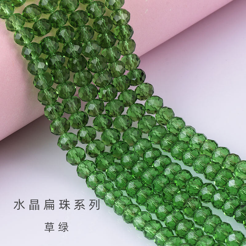 Glass Crystal Beads Loose Beads - Wheel Faceted Bracelets Necklace Accessories Crystal Flat Beads