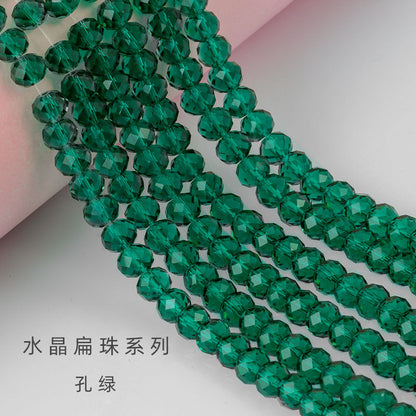 Glass Crystal Beads Loose Beads - Wheel Faceted Bracelets Necklace Accessories Crystal Flat Beads