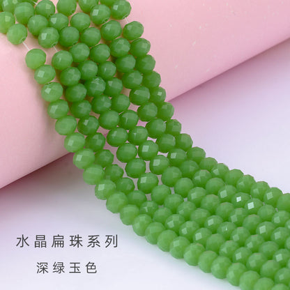 Glass Crystal Beads Loose Beads - Wheel Faceted Bracelets Necklace Accessories Crystal Flat Beads