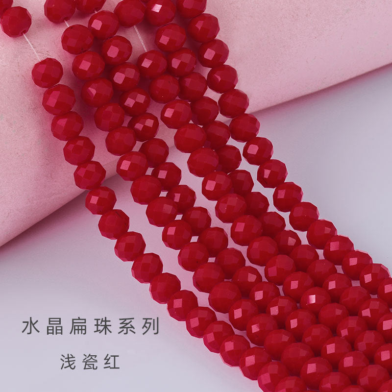 Glass Crystal Beads Loose Beads - Wheel Faceted Bracelets Necklace Accessories Crystal Flat Beads