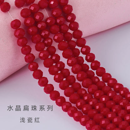 Glass Crystal Beads Loose Beads - Wheel Faceted Bracelets Necklace Accessories Crystal Flat Beads
