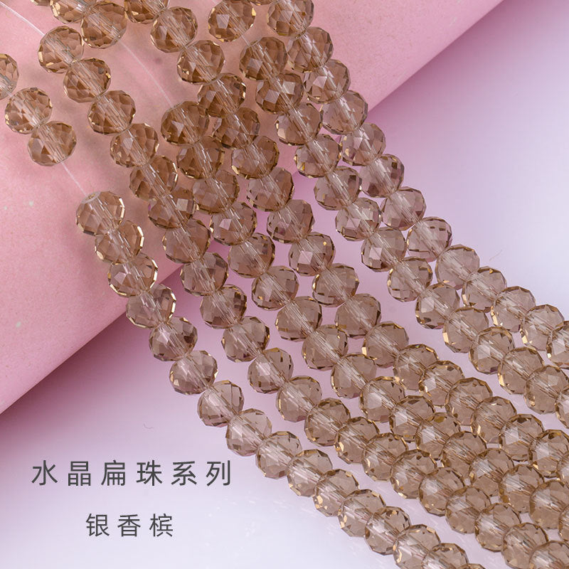 Glass Crystal Beads Loose Beads - Wheel Faceted Bracelets Necklace Accessories Crystal Flat Beads