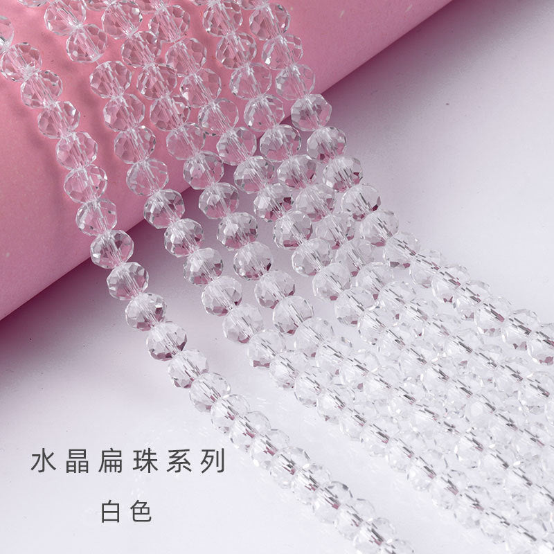 Glass Crystal Beads Loose Beads - Wheel Faceted Bracelets Necklace Accessories Crystal Flat Beads