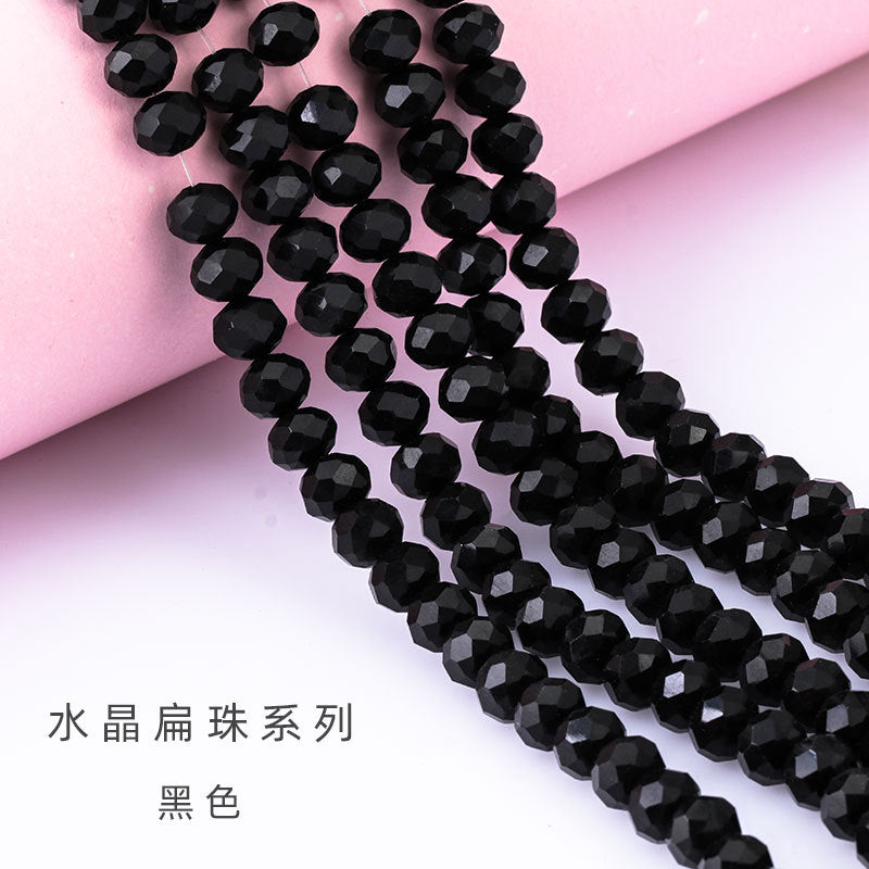 Glass Crystal Beads Loose Beads - Wheel Faceted Bracelets Necklace Accessories Crystal Flat Beads