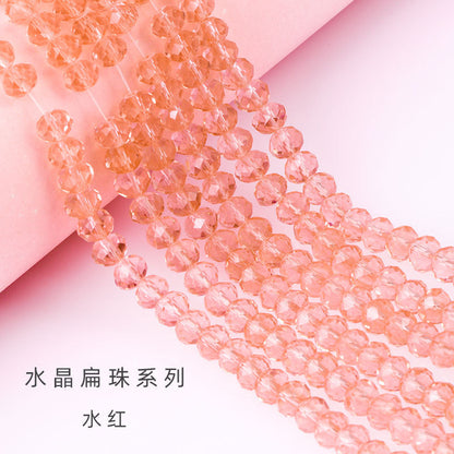Glass Crystal Beads Loose Beads - Wheel Faceted Bracelets Necklace Accessories Crystal Flat Beads
