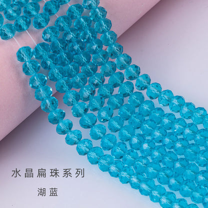 Glass Crystal Beads Loose Beads - Wheel Faceted Bracelets Necklace Accessories Crystal Flat Beads