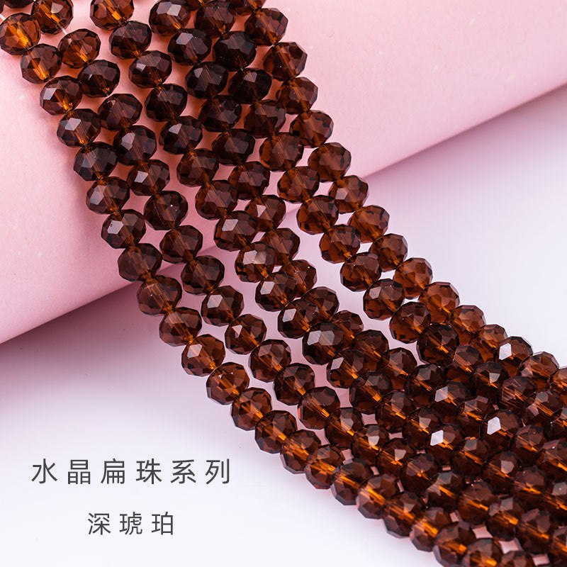 Glass Crystal Beads Loose Beads - Wheel Faceted Bracelets Necklace Accessories Crystal Flat Beads