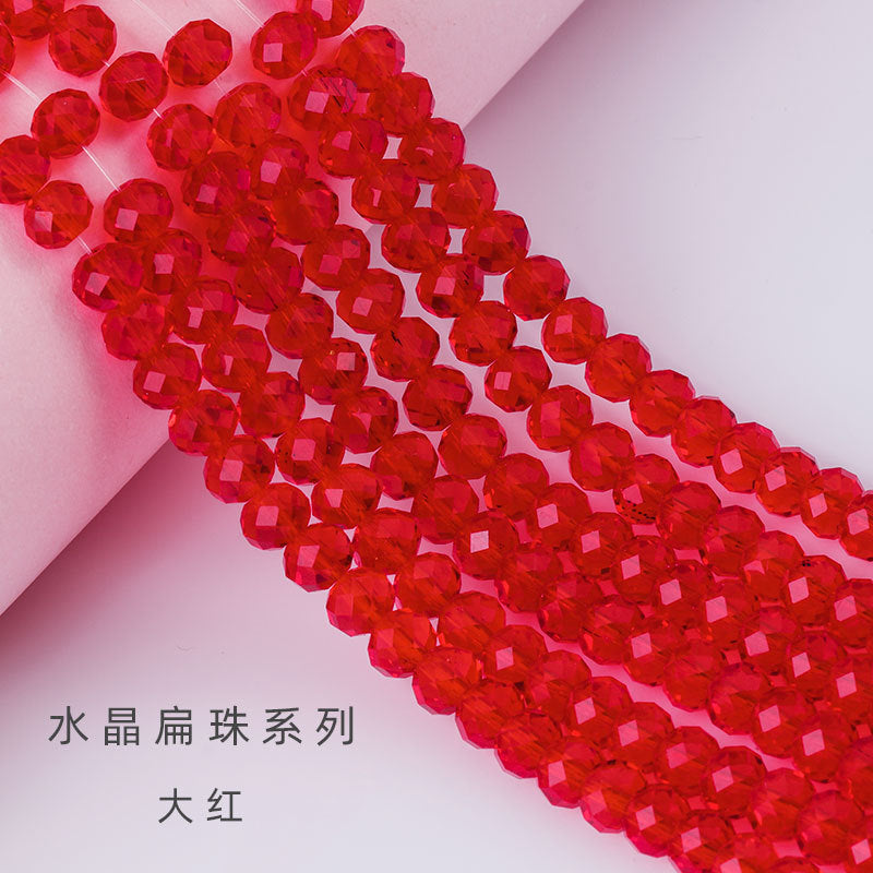 Glass Crystal Beads Loose Beads - Wheel Faceted Bracelets Necklace Accessories Crystal Flat Beads